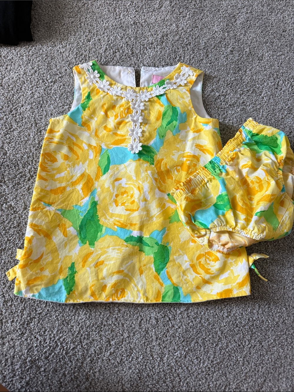 Lilly Pulitzer SUNGLOW Floral Sleeveless Dress with Bloomers